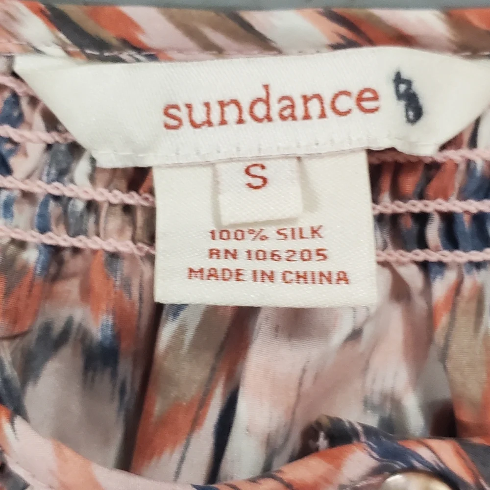 Sundance Peasant Boho Silk Top - Picture 3 of 5